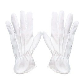 JYC CREATIVE 3 Pairs Gloves, Multipurpose Gloves, Non-Slip Gloves with 4 Stitches, Ergonomic Gloves for Home, Garden, Work (20cm, White Cotton, 3 Pairs)