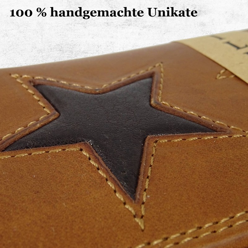Hill Burry Leather Purse, Women's Long Wallet with RFID Protection,