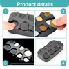 MEMOFYND 3-Piece Coin Storage Box, Black Plastic Euro Change Box,