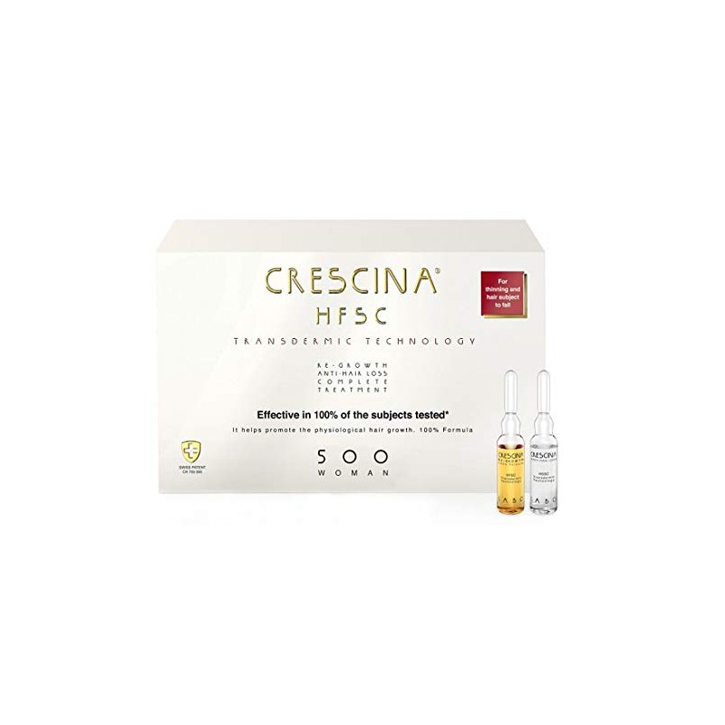 Crescina HFSC Transdermic Technology Woman 500 Complete Treatment 10 +