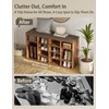 DINZI LVJ Shoe Storage Bench with Cushion, 14-Cubby Shoe Rack,
