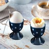 Cinf Ceramic Egg Cup Blue Set of 2 Porcelain Holder