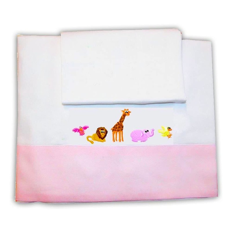 Zigozago - 3-teiliges Baby Bettwäsche Komplett Set Arche Noah -