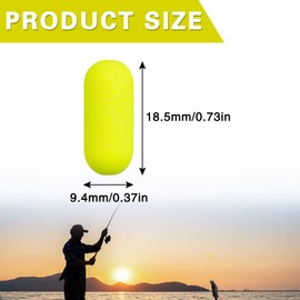 VATEICO Foam Floats Bullet Pompano Rig Surf Fishing Rig Making Kit Snell Floats Pompano Rig Accessories Bottom Rig Parts for Trout Catfish Walleye Yellow