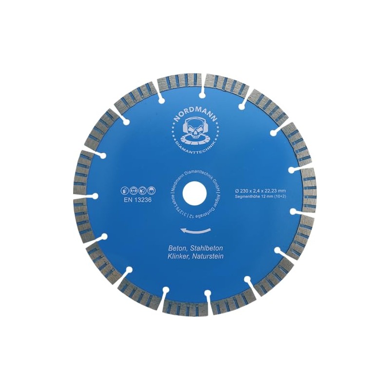 NORDMANN DIAMANTTECHNIK Diamond Cutting Disc N-12 Turbo Diameter 230 mm