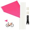 6PCS Pink Bike Safety Flags,6 Ft Bike Flags with Pole