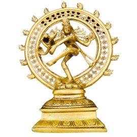 QT S Shiva Nataraja Statue Brass Antique Lord of The Cosmic Dancer Hindu God Shiva Statue Sanskrit Hinduism Supreme Deity Figurine Handmade Nataraj Shiva Famous in India