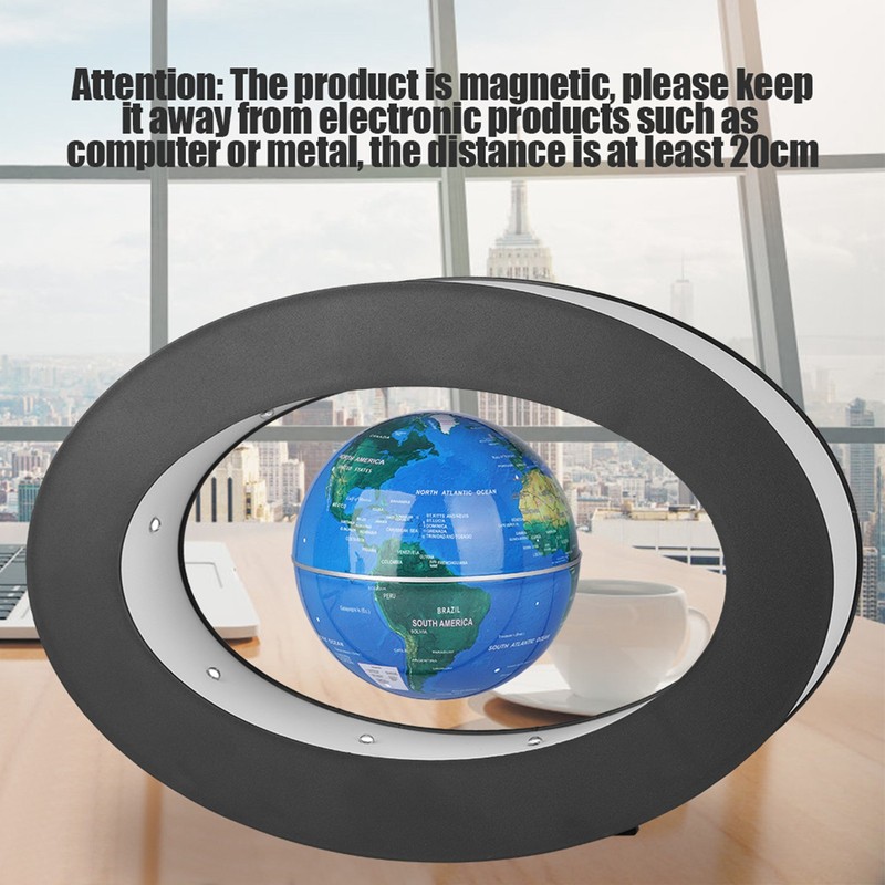 Electronic Magnetic Levitation Floating Globe with LED Light Home Office