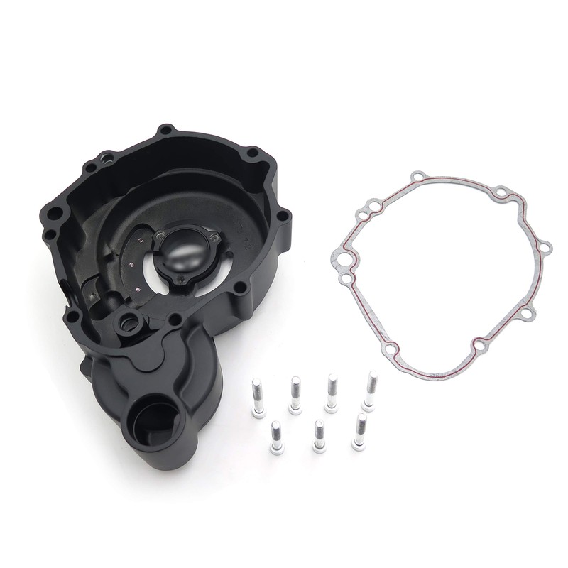XKMT-Black Left Engine Stator Cover See Through Compatible With '06-'13
