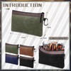 Eccliy 4 Pack Waxed Canvas Pouch 13 Inch Tool Bags