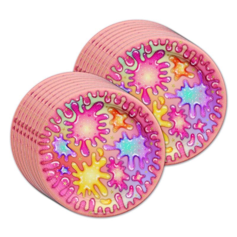 Girl Glitter Slime Making Birthday Party Supplies Set Plates Napkins