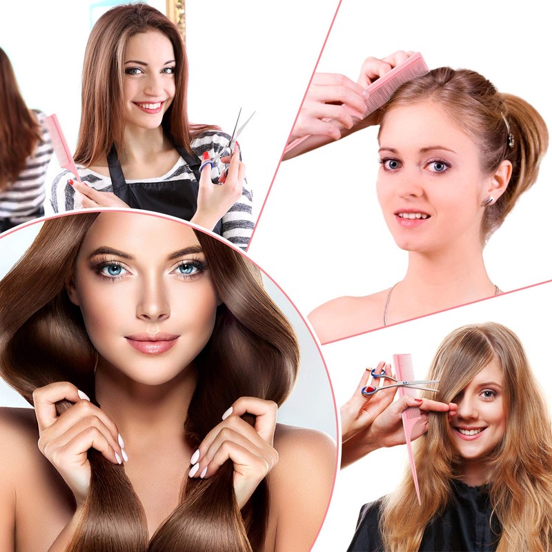 3 Pack Tail Comb Carbon Fiber Rat Tail Styling Comb