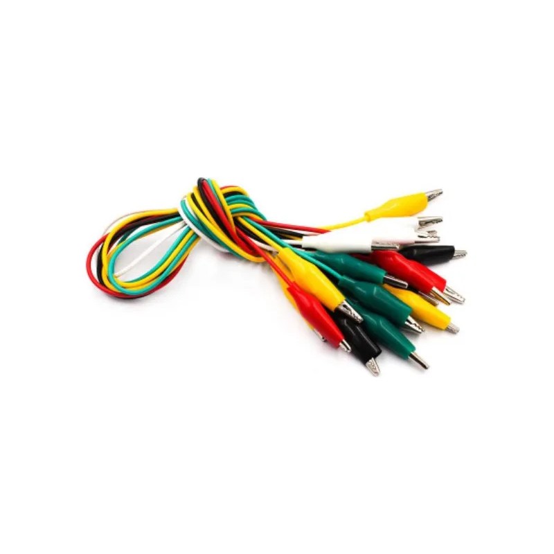 Juego De 10 Cables Con 20 Caimanes
