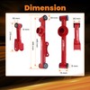 Tuningsworld Rear Upper Lower Tubular Control Arm Kit w/Hardware for