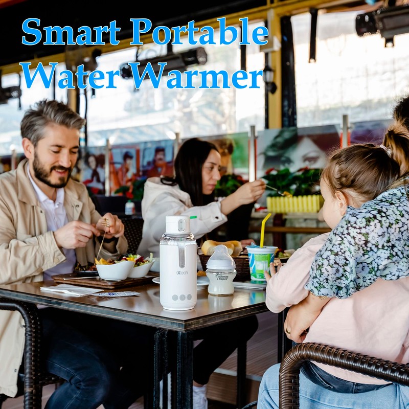 IXTECH Portable Water Warmer for Baby Formula, Milk, 8 oz.,