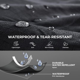 Calamus WaveWalker Fishing Waders for Men & Women, 100% Waterproof PVC Chest Waders with Slip-Resistant Boots, Tear-Resistant Nylon, Ample Storage, Wader Hanger, Black, M5/W7