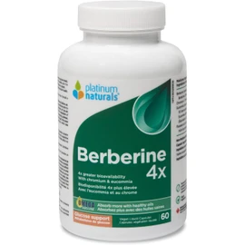 Platinum Naturals - Berberine 4x 60 Vegan Liquid Capsules - Berberine Glucose Support Supplement - Supports Heart Health, Normal Cholesterol Levels and Cardiovascular Health - Made with Omega Absorb