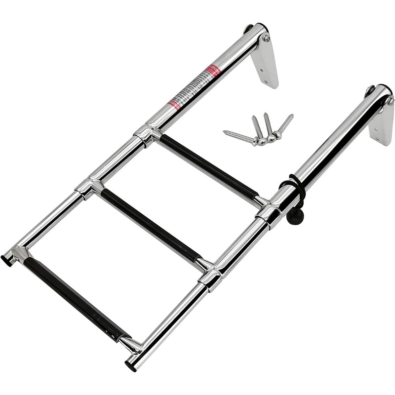 Mojiate Made 3 Step Ladder 316 Stainless Steel Telescoping Capacity
