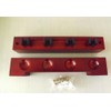 2 PIECE MAHOGANY POOL, SNOOKER, RACK WALL HOLDER with clips
