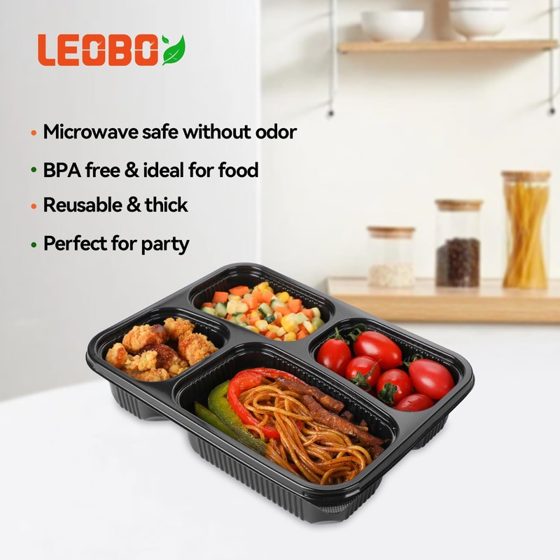 LEOBOX Meal Prep Containers 34oz 40 Pack - BPA Free