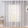 MIULEE Tree Branch Print Semi Sheer Curtains for Living Room/Bedroom