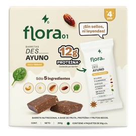 Barrita De Proteína Flora01 Des_ayuno Caja 4 Piezas 50g