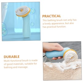 VICASKY Portable Pet Bathing Brush Multi Functional Grooming Tool for Dogs and Cats Soft Bristles for Massage and Cleaning Handle for Bath and Shedding