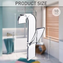 Pack of 10 Hooks for Round Radiators, Towel Holder, Radiator, Towel Hook, Transparent Hook, Heating, Bathroom Radiators for All Standard Radiators
