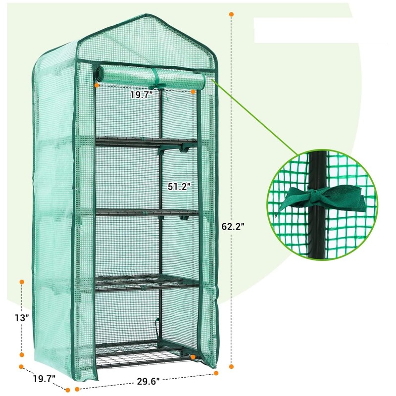 Ohuhu Mini Greenhouse Cover Green