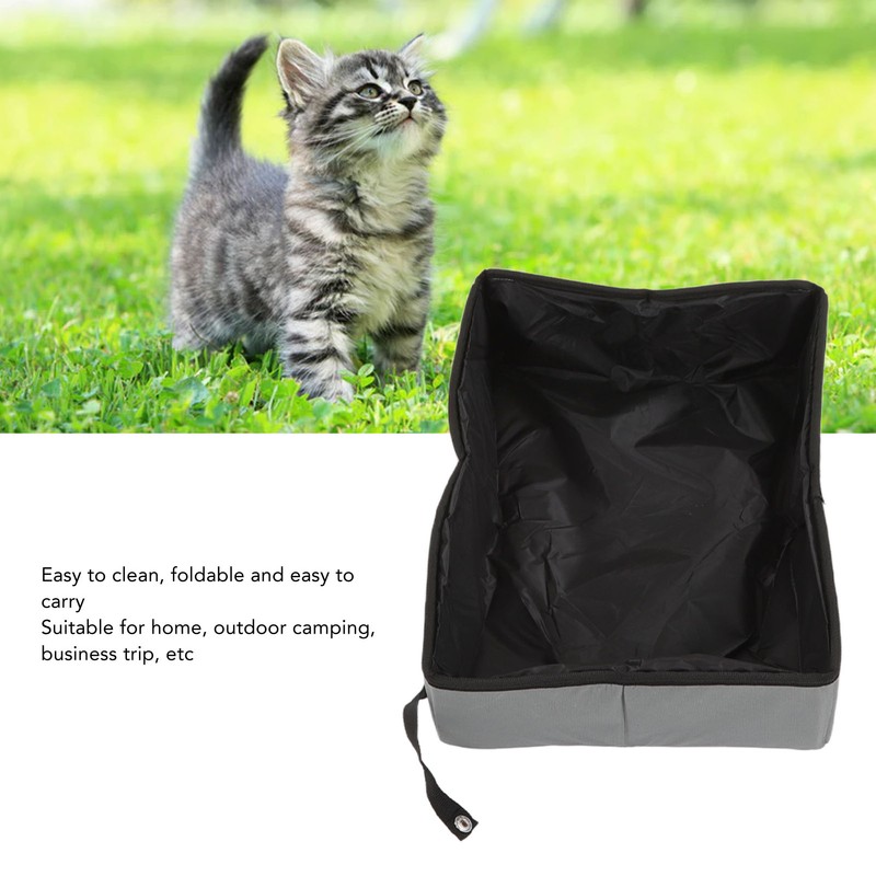Collapsible Cat Litter Box Cloth Waterproof Outdoor Portable Cat Litter