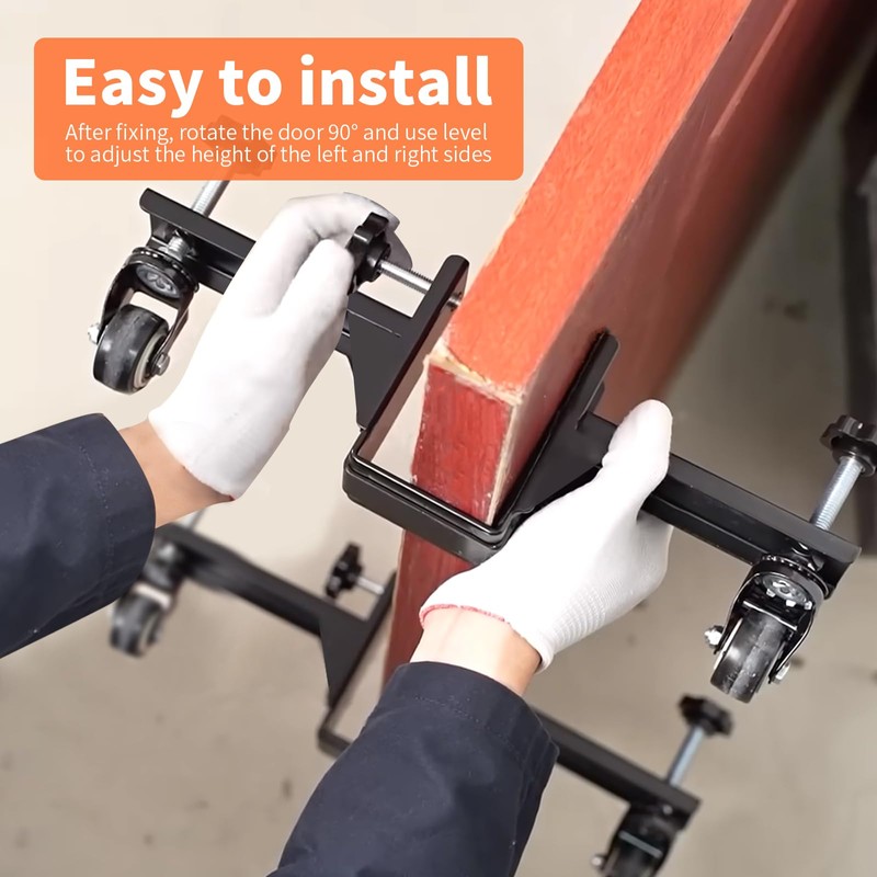 Upgraded Heavy-Duty Door Installation Kit, 2-Piece Door Dolly for 1-10/32"