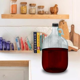 Skywin 1 Gallon Glass Jar With Lid- 3 Pack of 1 Glass Gallon Water Bottle with 38mm Screw Cap - Clear One Gallon Glass Jar