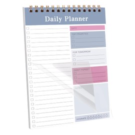 Newkita 30 Sheets Undated Daily Planner Memo Pad, 5.1x7.8 Inch To Do List Notebook, Multiple Functional Checklist Notepads for Office, School and Home (Blue)