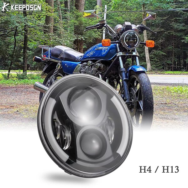 KEEPDSGN 7" LED Headlight Hi/Lo DRL Turn Signal Projector For