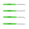 OEMTOOLS 26535 4 Piece Hook and Pick Set, Green Handled
