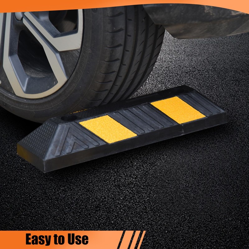 Vilmon 4Pack 21" Parking Block - Heavy-Duty Rubber Tire Stopper