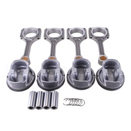 4PCS Piston & Connecting Rod Kit,Slakerbe 23040-2G500 23510-2G540 Engine Connecting Rod Fit for HyundaiSonata SorentoOptima 2.4L 2011-2019 Engine Aftermarket Parts