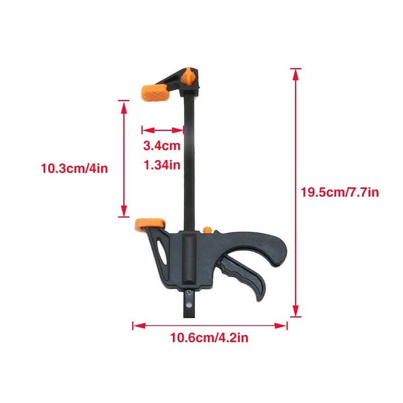 AIMALL 4 Pcs Quick Woodworking Clip Bar Clamp F-tyle Grip