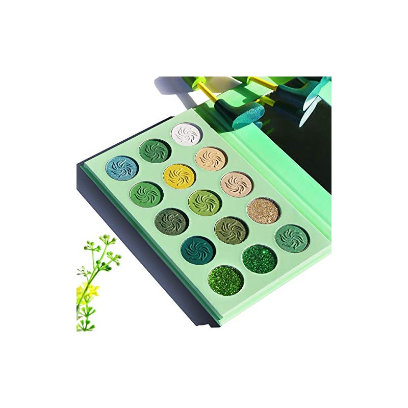 Afflano Pro - Paleta de sombras de ojos con purpurina