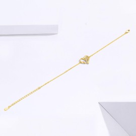 CUOKA MIRACLE Cross Bracelet for Women 925 Sterling Silver Heart Infinity Bracelet Faith Gold Heart Cross Bracelet Jewelry Gift for Mother