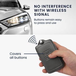 kwmobile Autoschlüssel Hülle kompatibel mit Renault 4-Tasten Smartkey Autoschlüssel (nur Keyless Go) - Leder Schutzhülle Schlüsselhülle Dunkelgrau