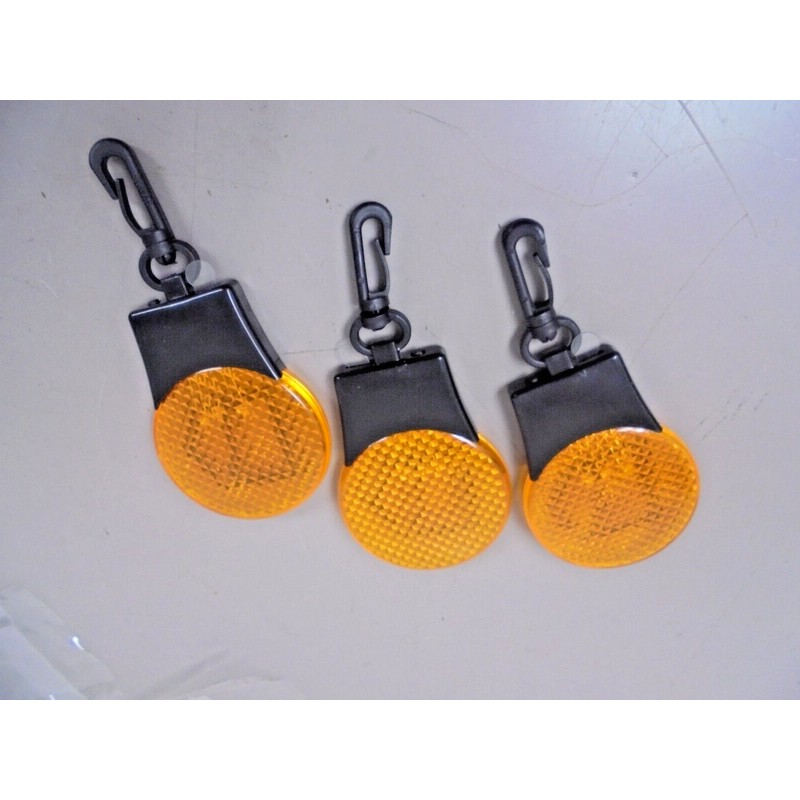 3 - Flashing Reflective LED Jacket Backpack Safety Tag Lights