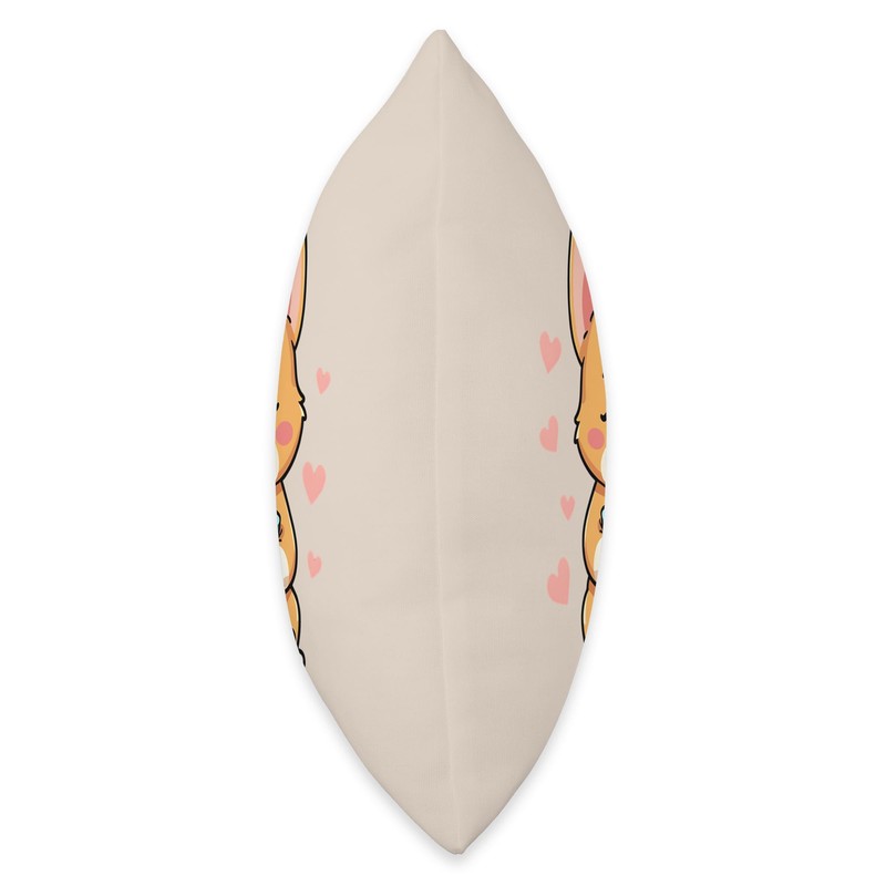 Cute Corgi Drinking Boba Kawaii Dog Lover Throw Pillow