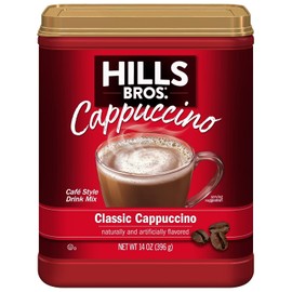 Hills Bros Instant Decadent Classic Cappuccino Mix with a Hint of Sweetness, Easy to Use and Convenient, Enjoy Coffeehouse Flavor at Home, Frothy, 14 Oz (Pack of 3)