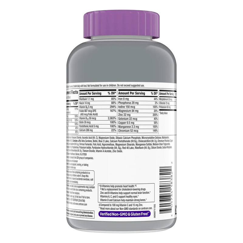 Centrum Silver Womens 50+ 275 Tablets Multivitamin Supplement EXP 12/2025