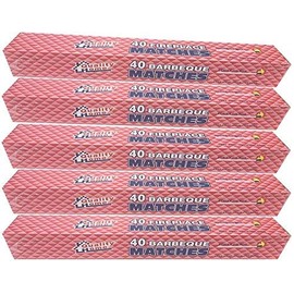 200 Pk Wholesale Lot 11" Long Wooden Fireplace Matches (5-Pks of 40)