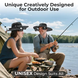 AMACOOL Bucket Hat Fan, Gifts for Him Father Dad Husband, Fishing Essentials for Women Men Camping Hiking Beach Gardening