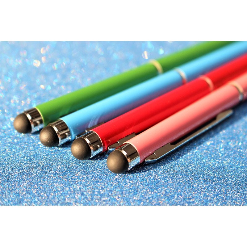 Dealbude24 5 x White 2-in-1 Touch Display Ballpoint Pen Stylus