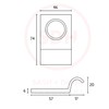 Dart Square Top Solid Brass Cylinder Pull 84mm x 45mm
