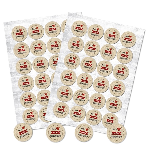 Logbuch-Verlag 48 Stickers Homemade Jam Jars Decorative Sticker Label with